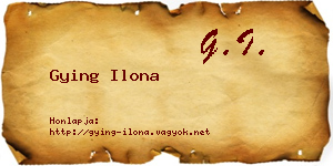 Gying Ilona névjegykártya