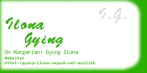 ilona gying business card